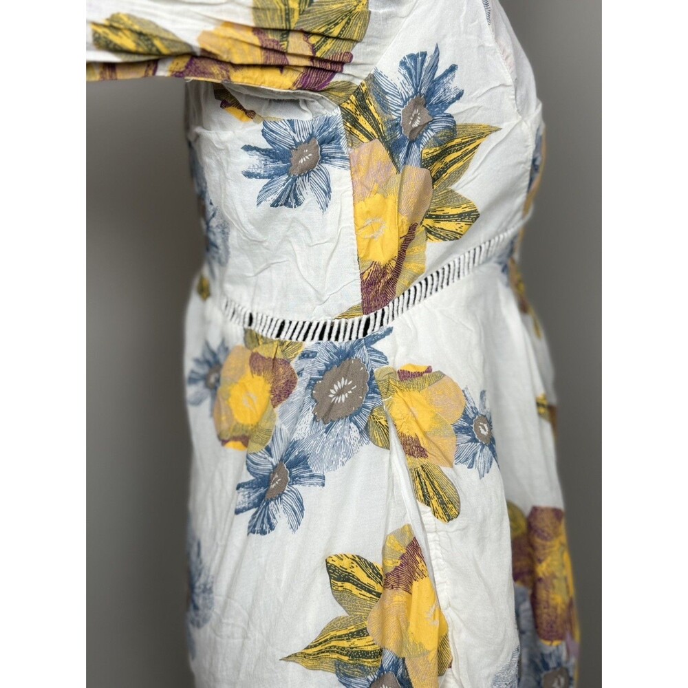 Free People Strawberry Fields Tunic Mini Dress Size xSmall Ivory boho festival - Picture 4 of 16